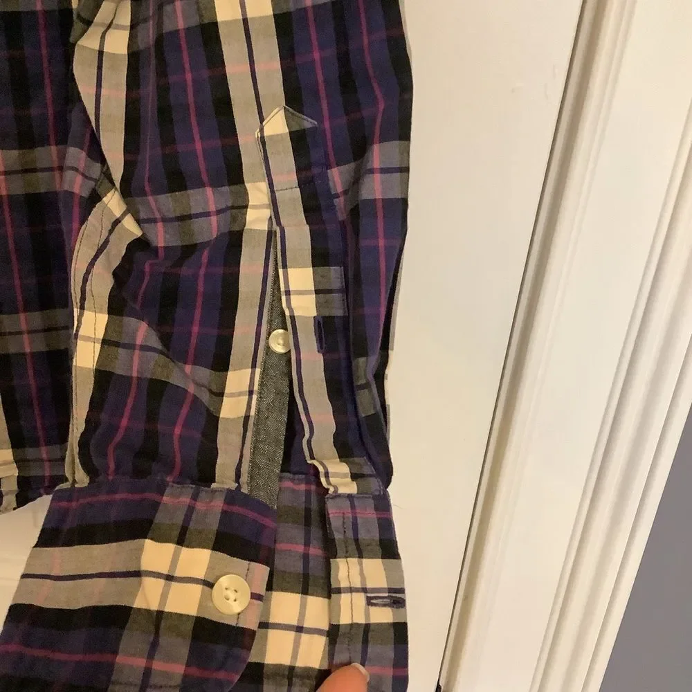 J. Crew Washed Tartan Plaid‎ Button Down 💜😎